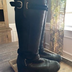 UGG Darcie black leather riding boot 1004172 Sz 8